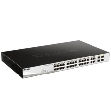 Управляемый L2 коммутатор с 24 портами 10/100/1000Base-T и 4 комбо-портами 100/1000Base-T/SFP (24 порта PoE 802.3af/at, РоЕ-бюджет 193 Вт) D-Link DGS-1210-28P/FL1A